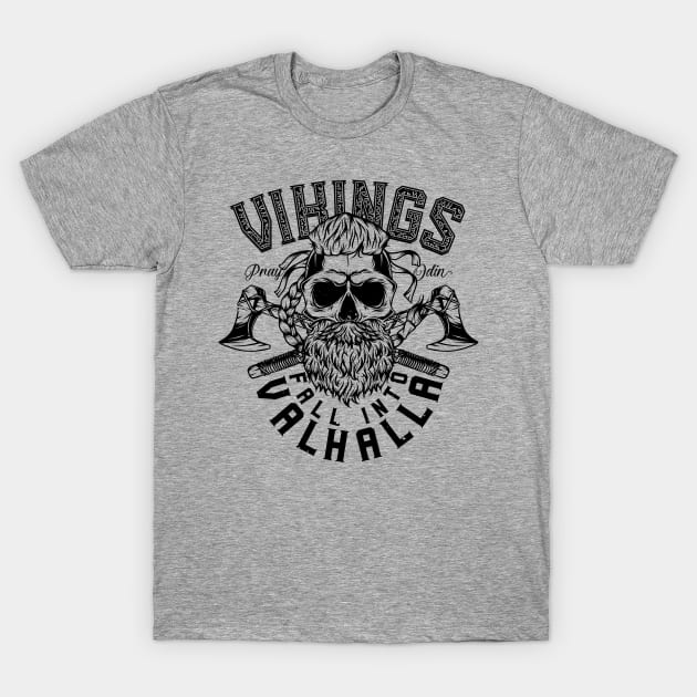 Vikings Fall Into Valhalla T-Shirt by Buy Custom Things